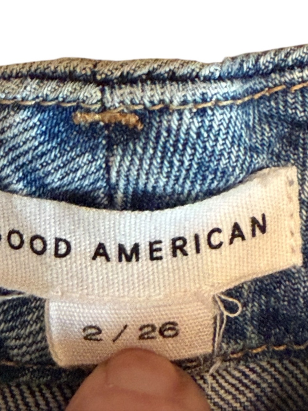 Good American The Weekender Jeans Size 26 Distressed Raw Hem - Picture 5 of 11